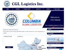 Tablet Screenshot of cgl-logistics.com